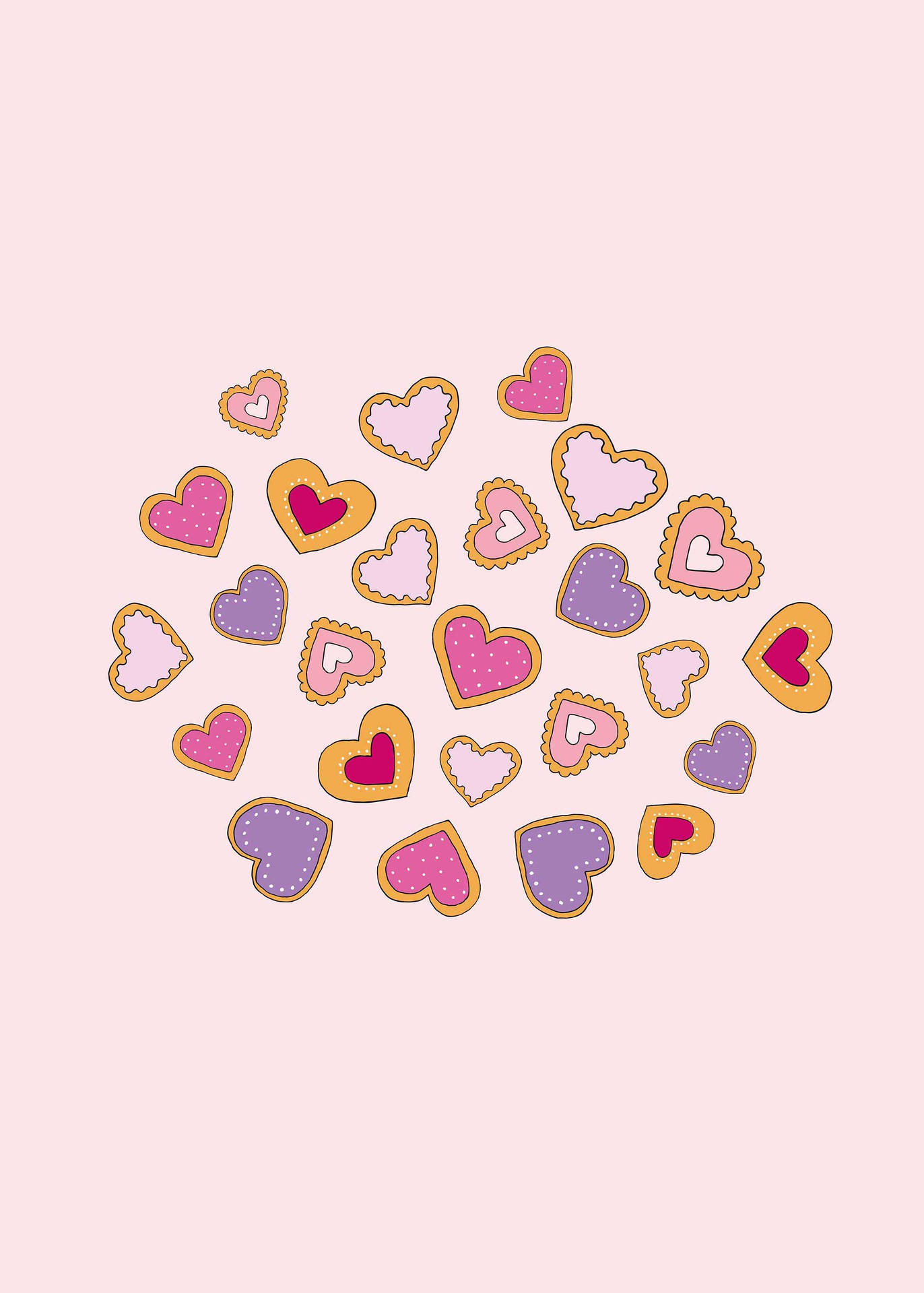 Pastel Pink Heart Wallpaper