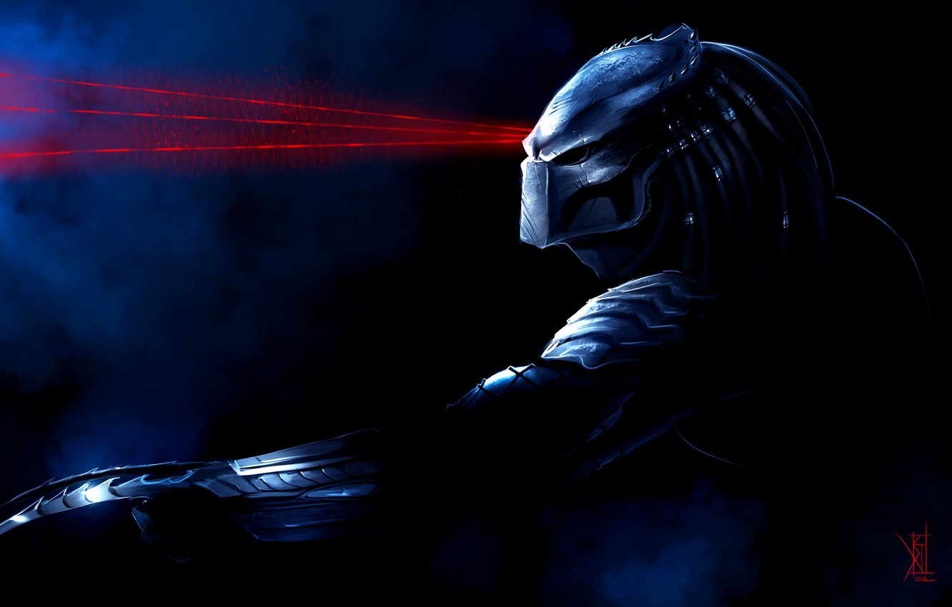 Wallpaper Mask Predator Lasers Art By Therisingsoul Wolf