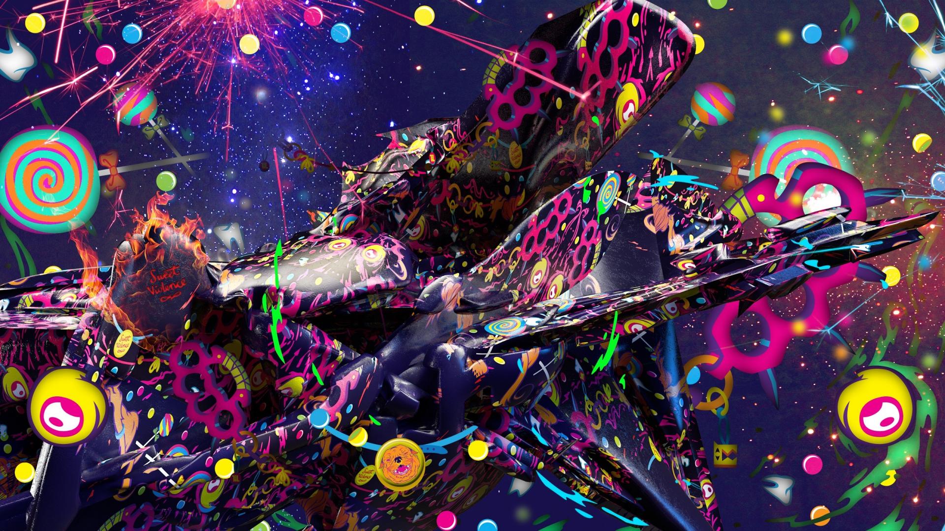 Multicolor Psychedelic Digital Art Creative Wallpaper