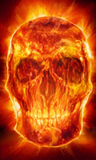 Bigger Fire Skull 3d Live Wallpaper For Android Screenshot