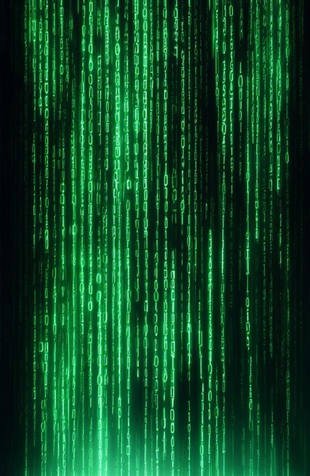 Matrix Binary Code Falling Wallpaper