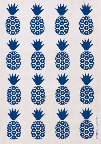  Print Art Design Blue Pineapple Pineapple Wallpaper Motif