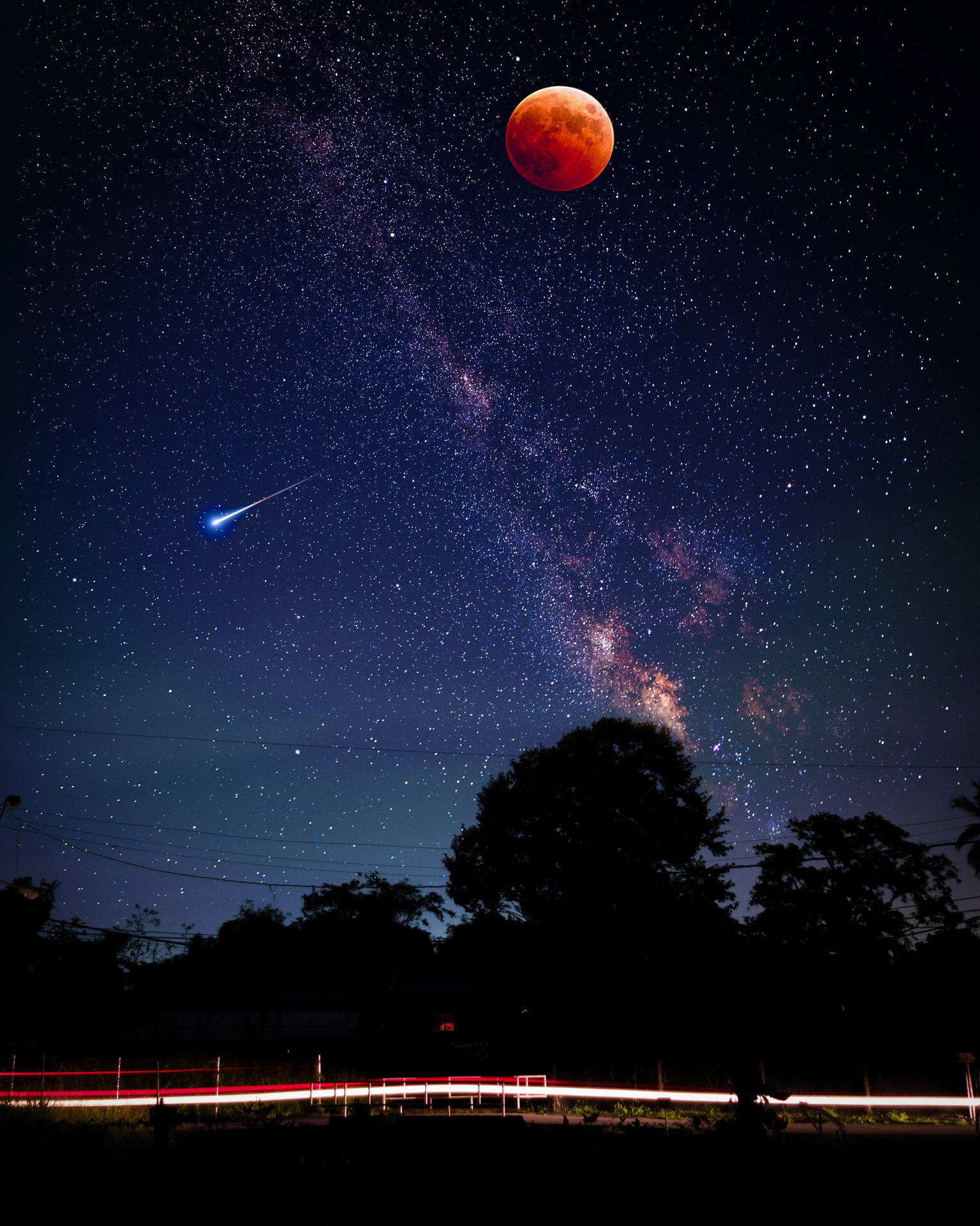 Galaxy Moon Wallpaper