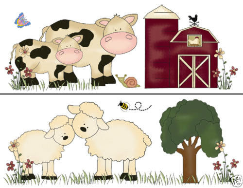 Baby Wall Decals Vinyl Art Farm Animals Decals Baby Nursery Wall Art Stickers Barnyard Mural Kids Room Becassantacatalina Com