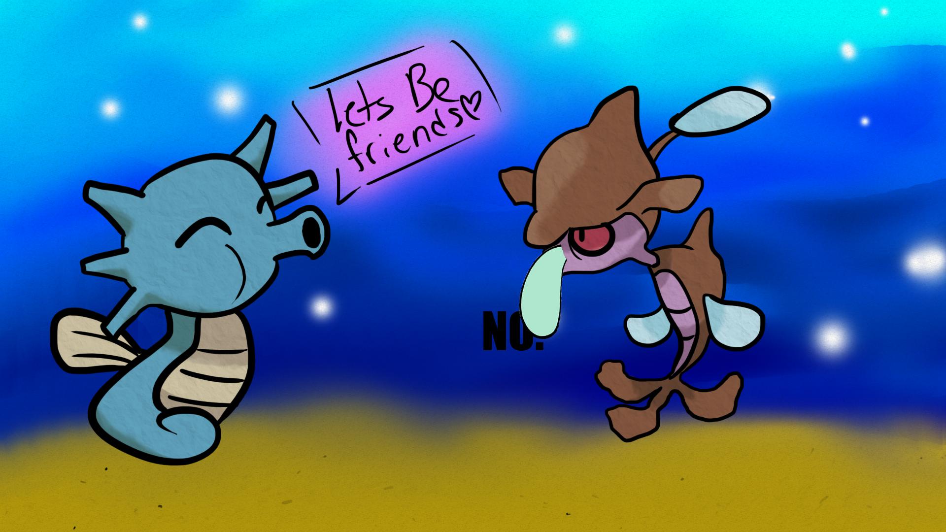 How I Imagine Seahorse Pokemon Will Interact Oc