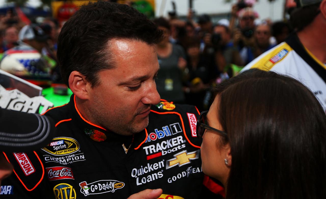 Tony Stewart driver of the 14 Bass Pro ShopsMobil 1 Chevrolet and