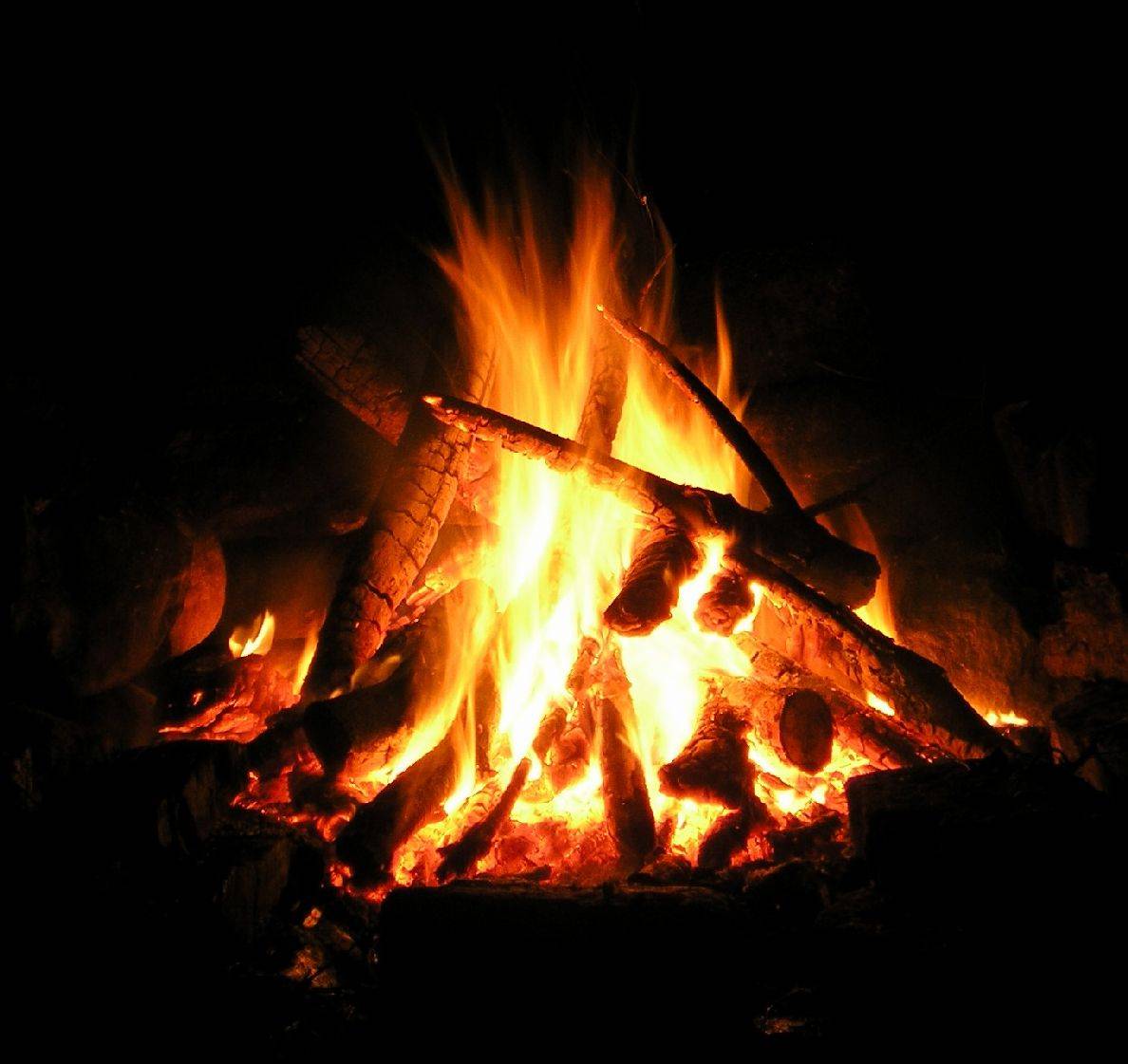 Amazing Campfire Night And Day Image Poem Wallpaper