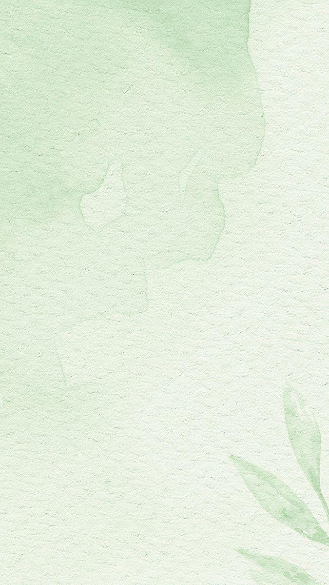 Light green watercolor Memphis patterned phone wallpaper premium