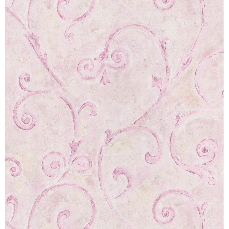 Violet Scrolls Wallpaper Overstock