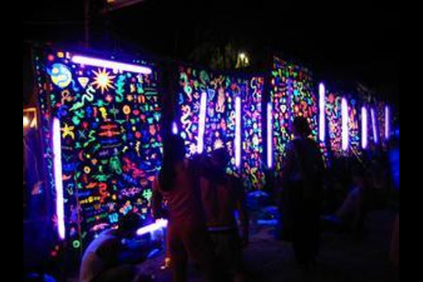 Wall Mural Decoration For Neon Blacklight Glow Party