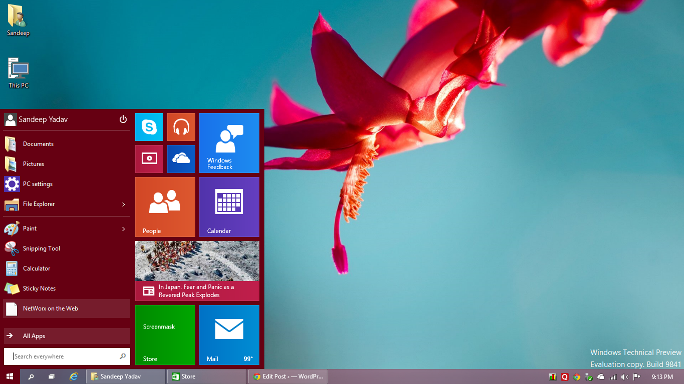 Windows Technical Pre Screenshots