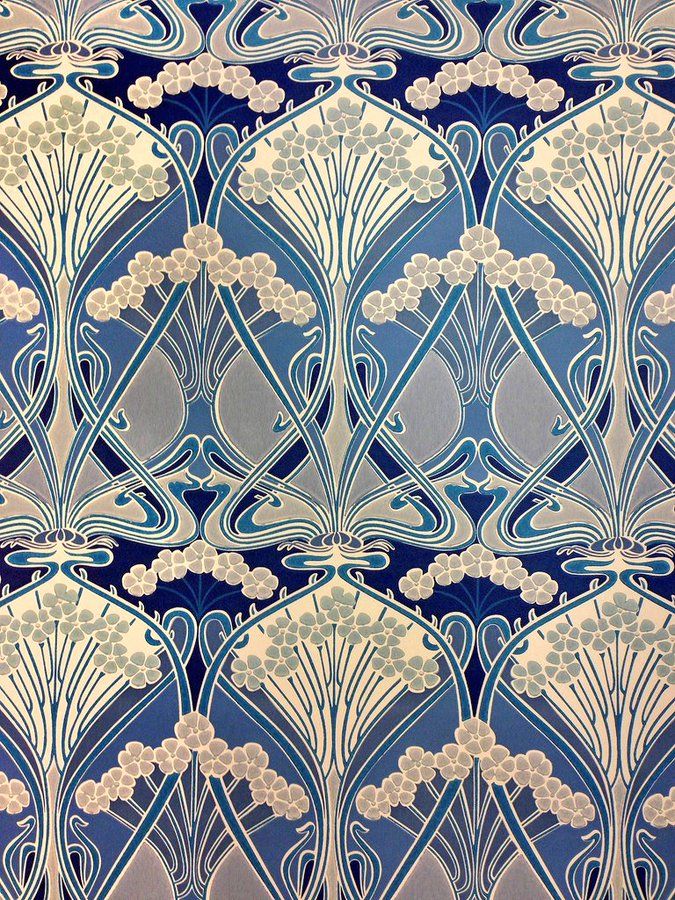 Art Nouveau Wallpaper C1900 By French Designer Ren Beauclair