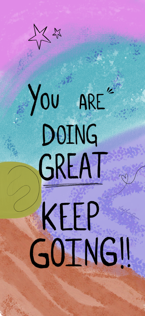 Keep Going Colorful Reminder Wallpaper