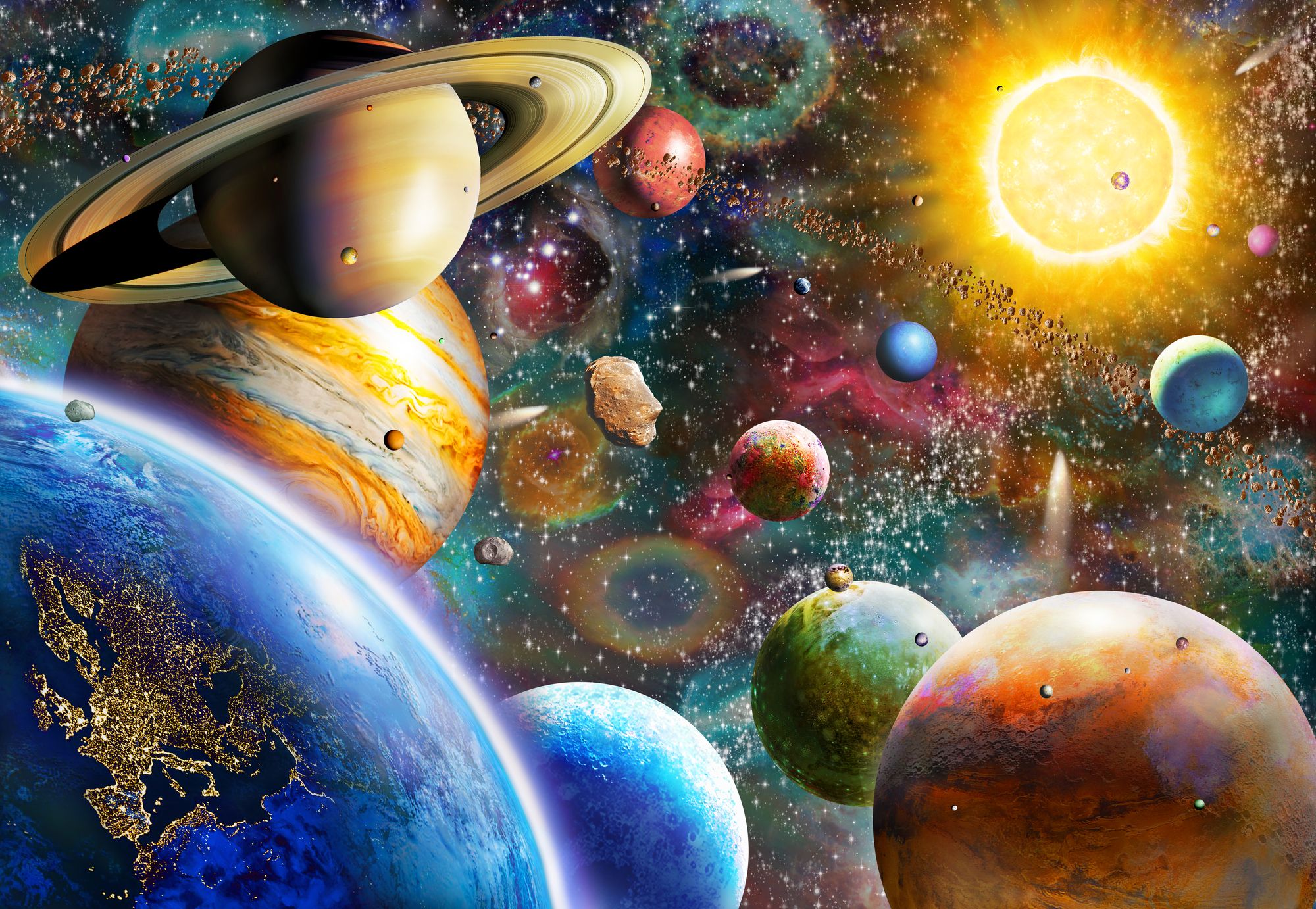 Planets In Space Wallpaper