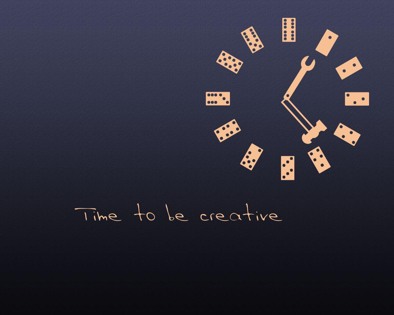 Domino Clock Time To Be Creative