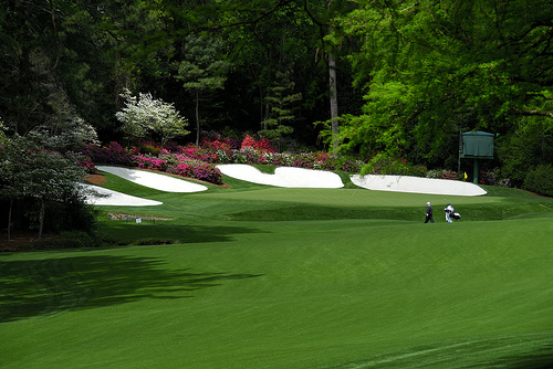 Hole Number Thirteen At Augusta National Golf Club In