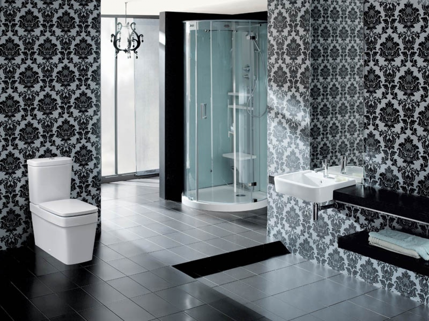 Free download tags bathroom black black and white bathroom wallpaper