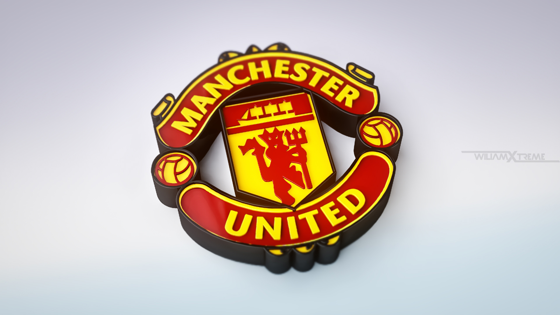 Manchester United Logo 3d Image Wallpaper Desktop Background