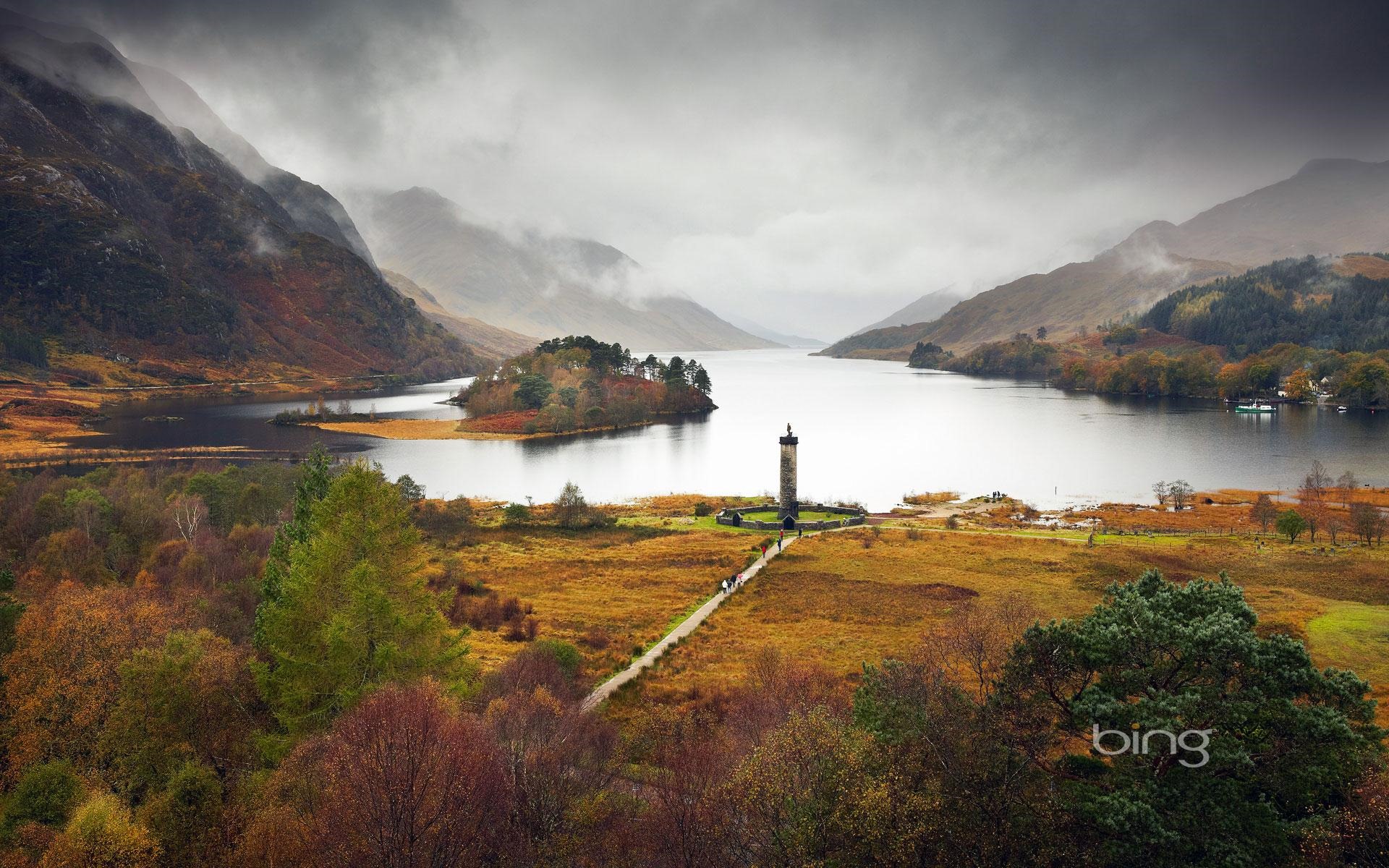 Bing Themes Small Lakes Mountains Fog Widescreen HD Wallpaper