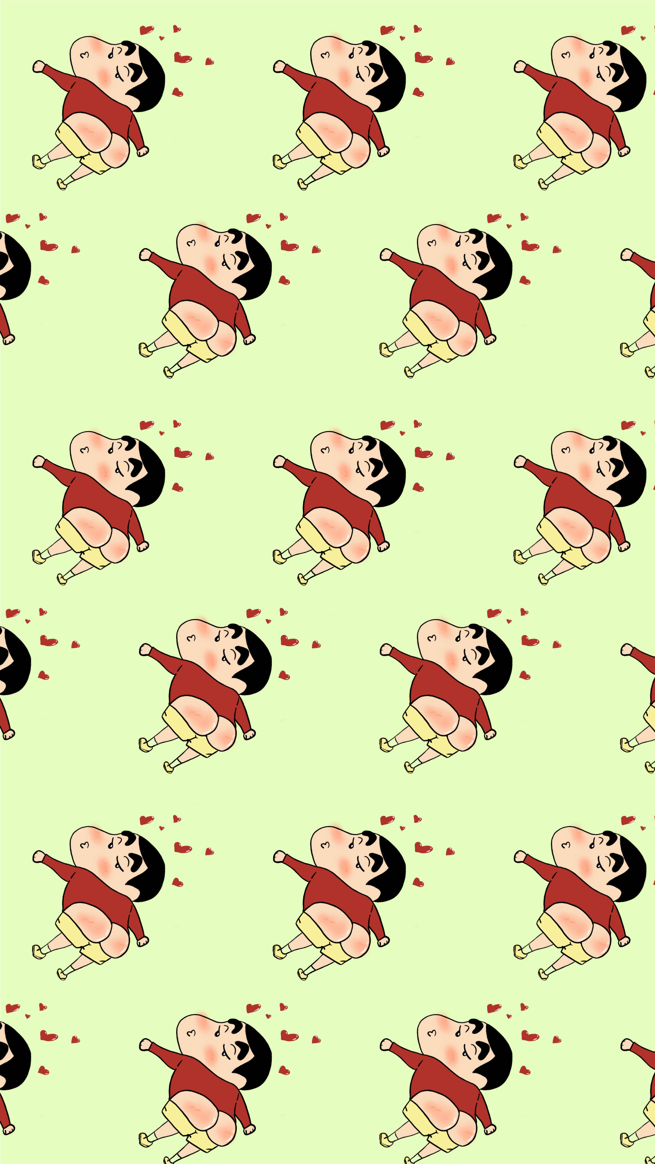 Multiple Shin Chan Cartoon With Butt Out Wallpaper