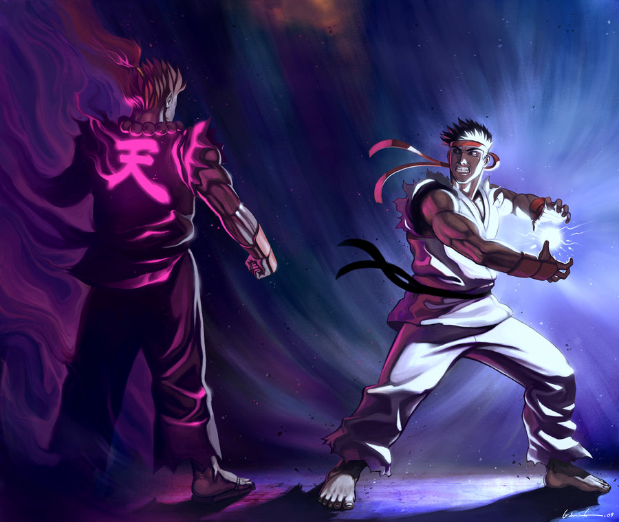 Akuma vs Ryu by gabrieldacosta on