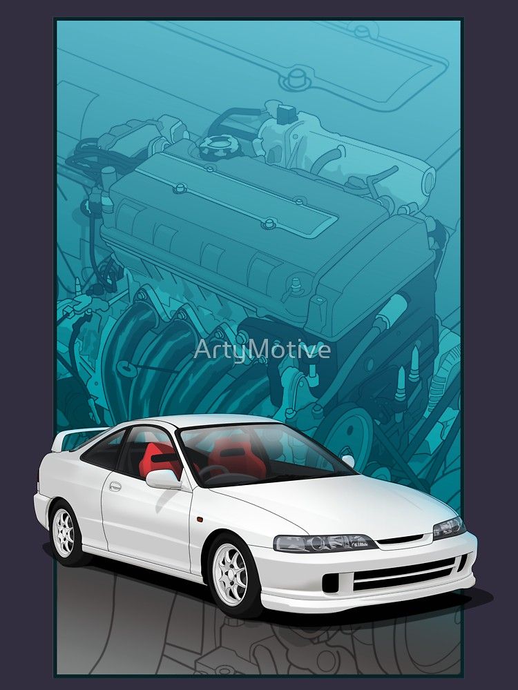 Integra Dc2 With B Series Background Classic T Shirt By