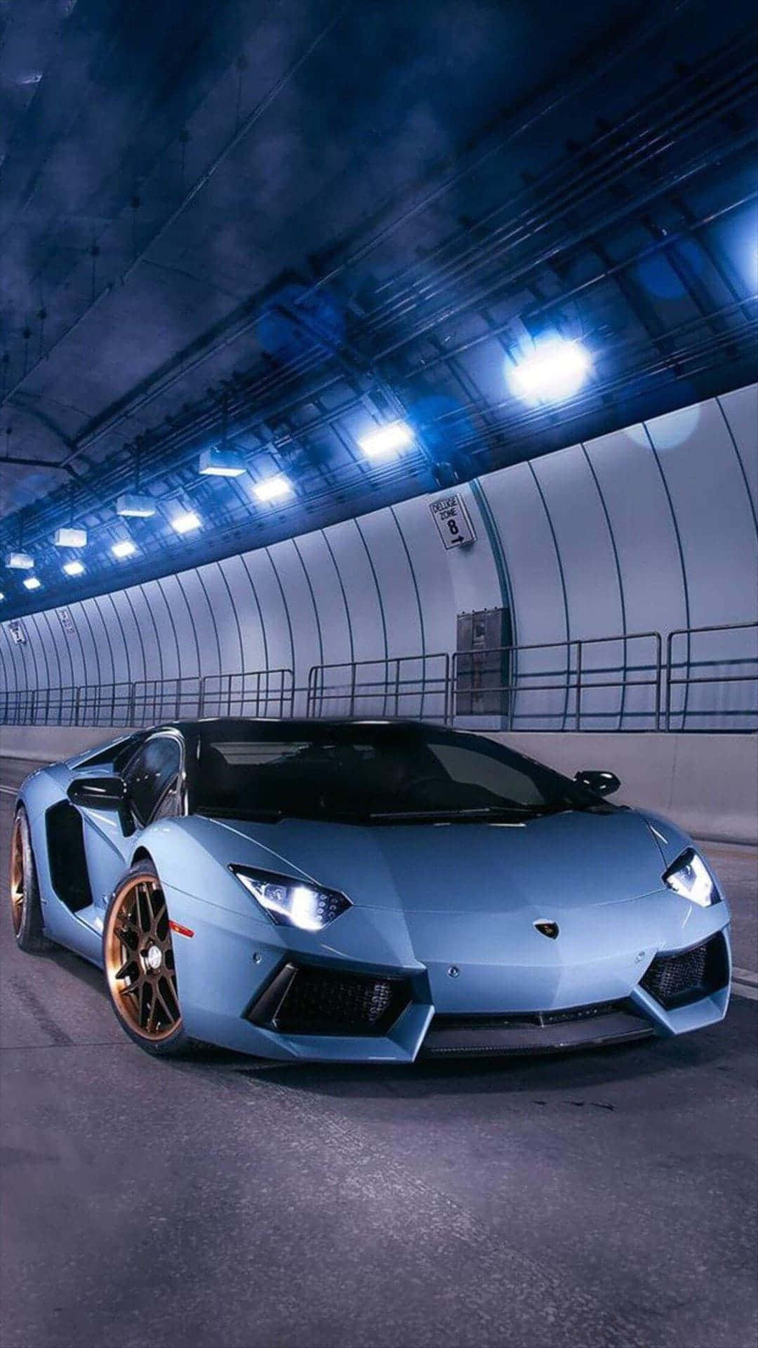 Blue Car Background Wallpaper