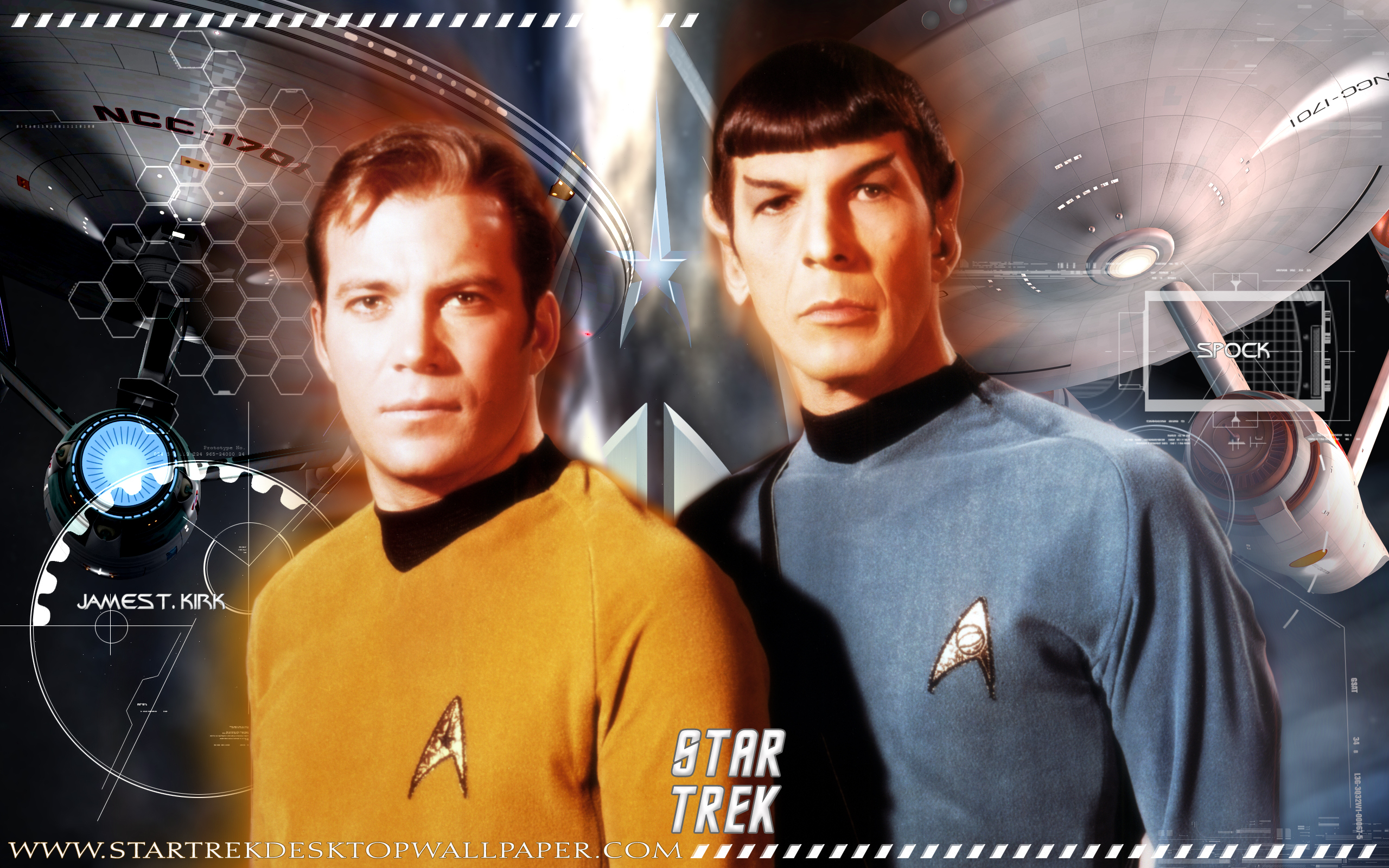 Kirk And Spock Star Trek Original Series Wallpaper