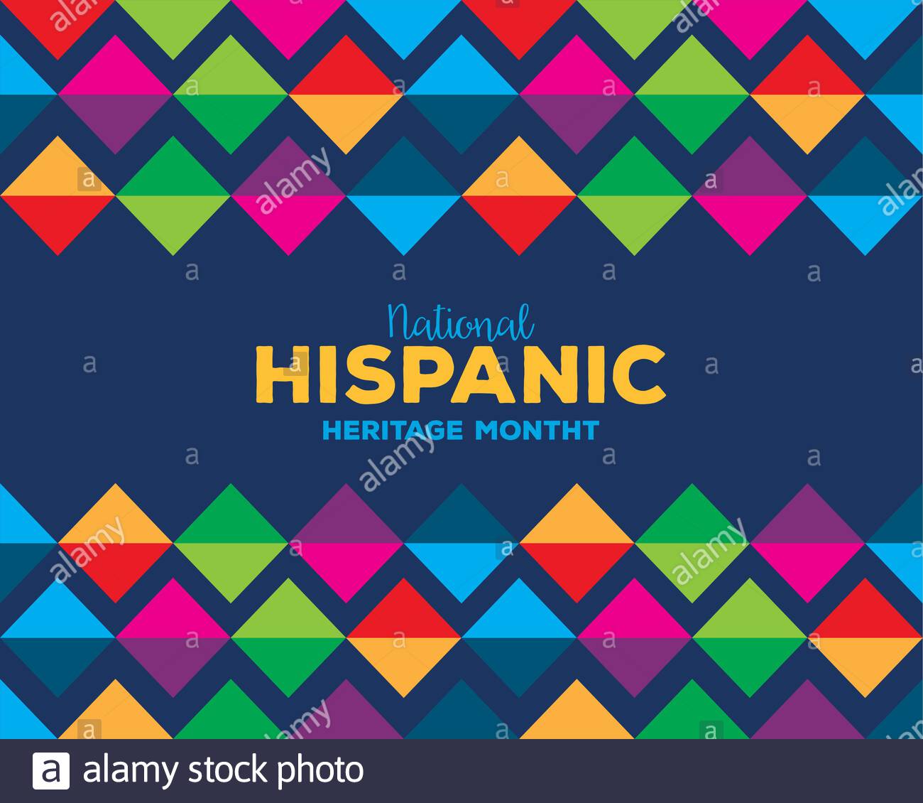 Colored Pattern Background Of National Hispanic Heritage Month
