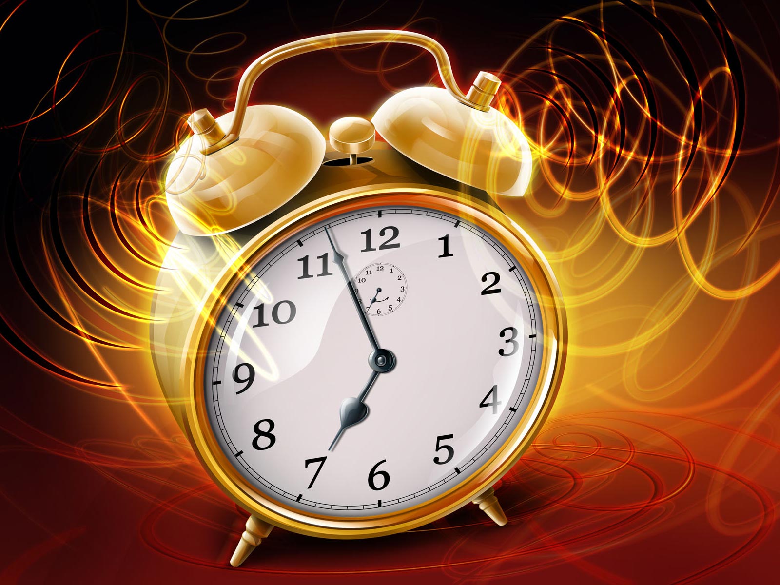 Desktop Background 3d Graphics Alarm Clock