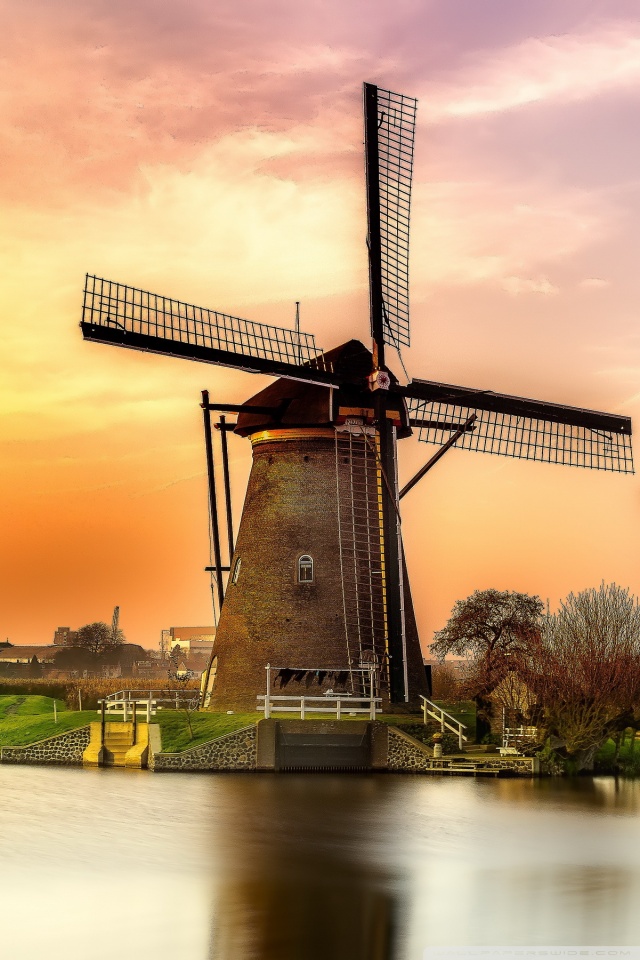 Holland Mill Sunset Ultra HD Desktop Background Wallpaper For 4k