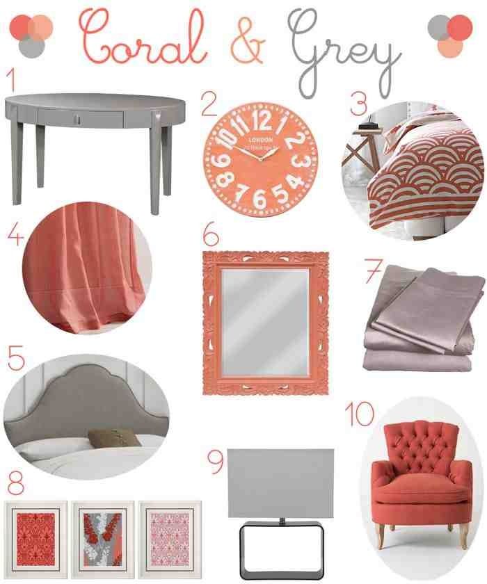 Coral and Gray Bedroom Peach and Grey Bedrooms Multidao