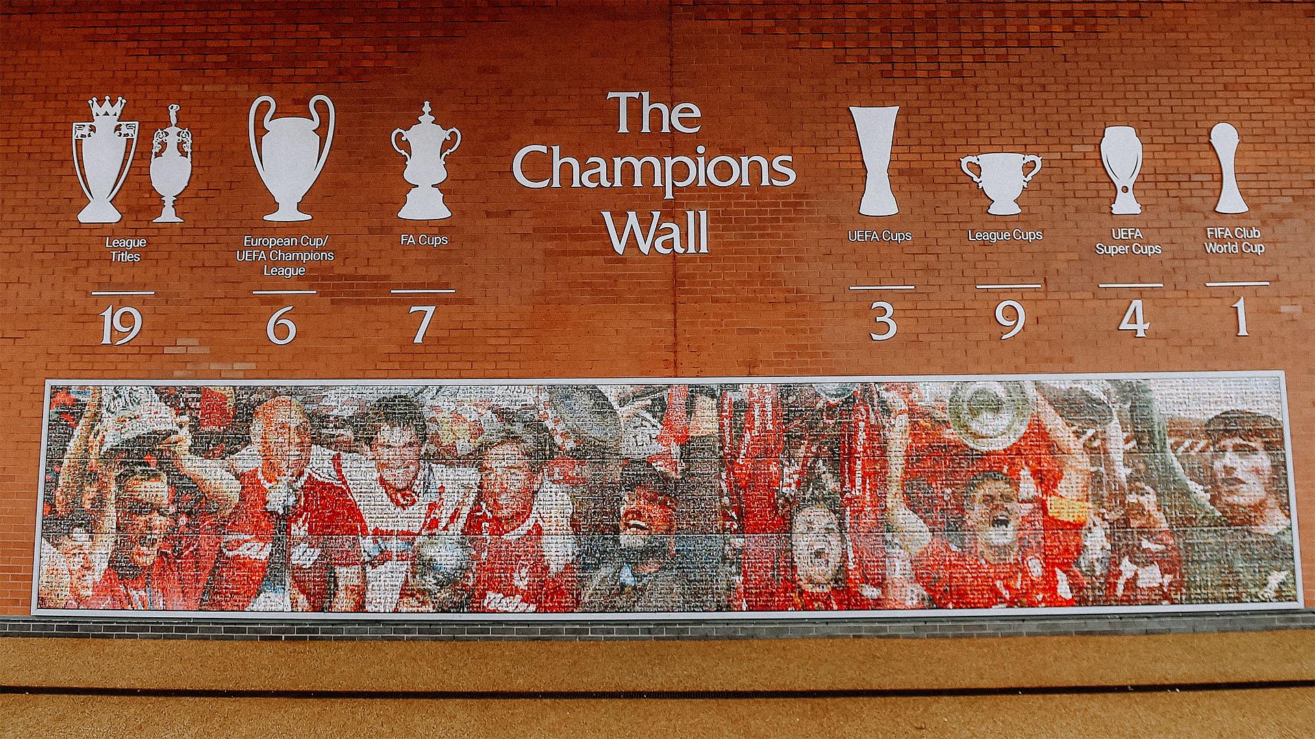 Liverpool Fc Champions Walls Updated After Carabao Cup Victory