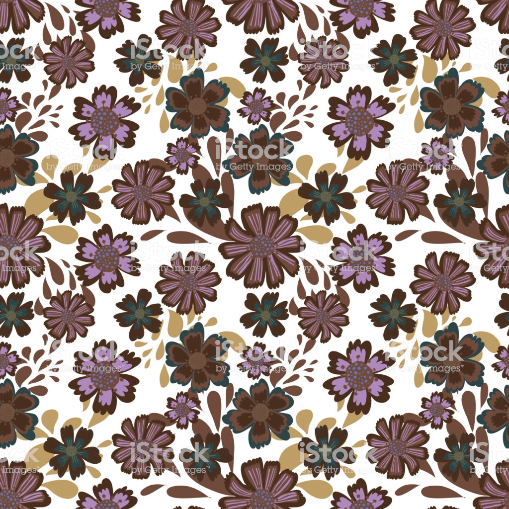 Cute Pattern In Flower White Background Ditsy Floral