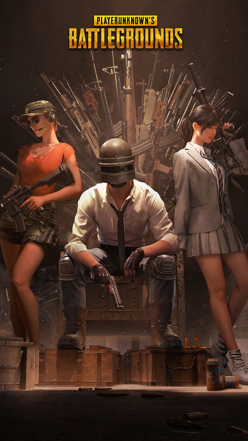 Free download Download PUBG Helmet Guy With Girls Playerunknowns ...