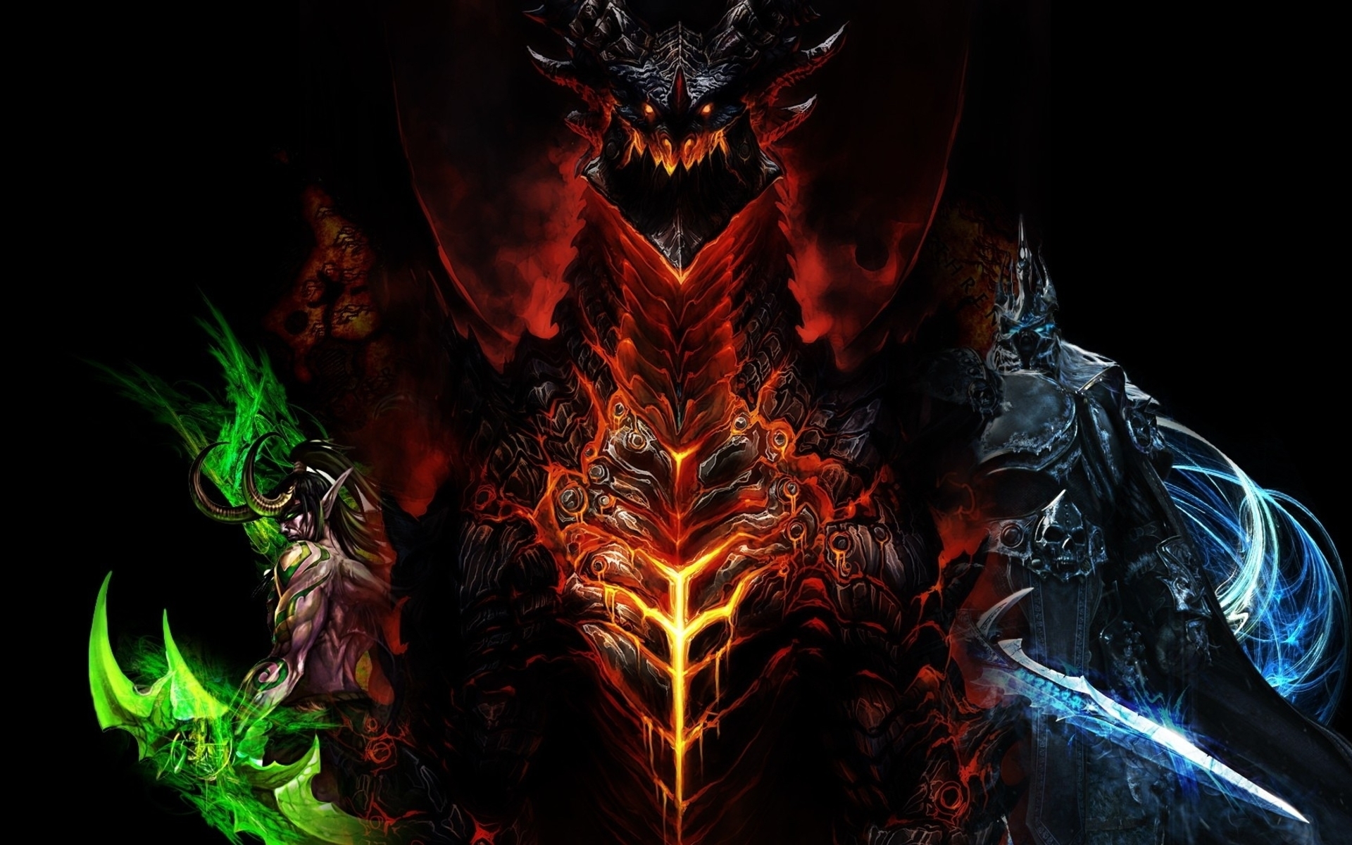 Wallpaper Wow World Of Warcraft Deathwing Illidan Stormrage Artel