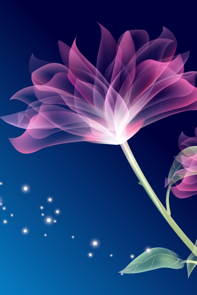 Purple Magic Flowers iPhone Wallpaper