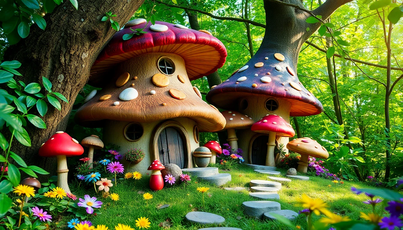 Mushroom House Wallpaper