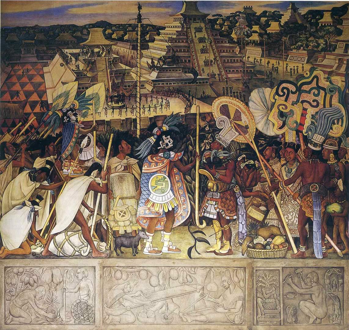 Totonac Civilization Diego Rivera Paintings Wallpaper Image