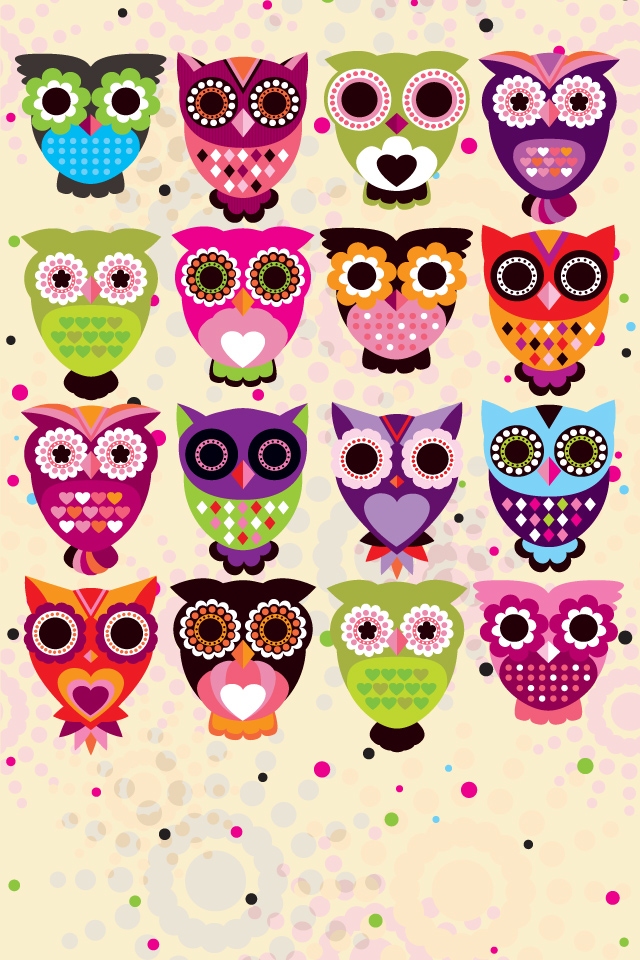 Owls Cartoon Wallpaper by PimpYourScreen on