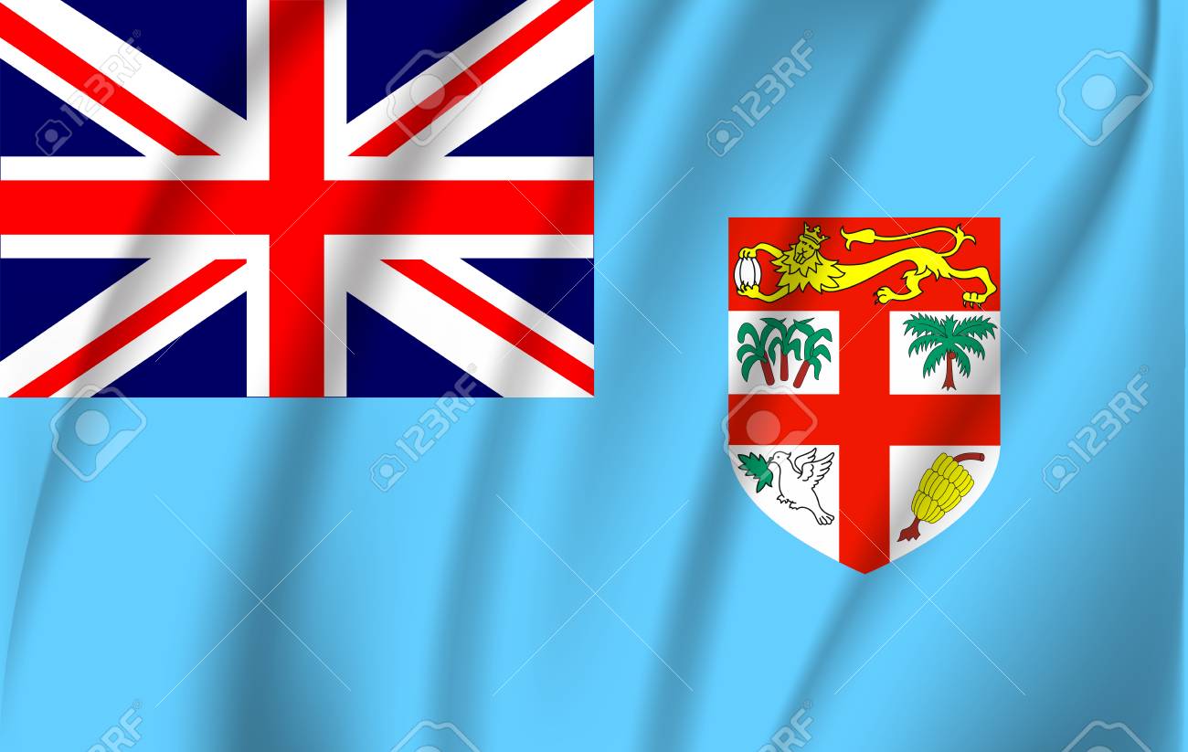 Realistic Waving Flag Of Fiji The High