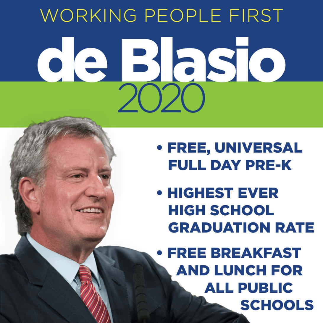 Bill De Blasio Campaign Slogan Wallpaper
