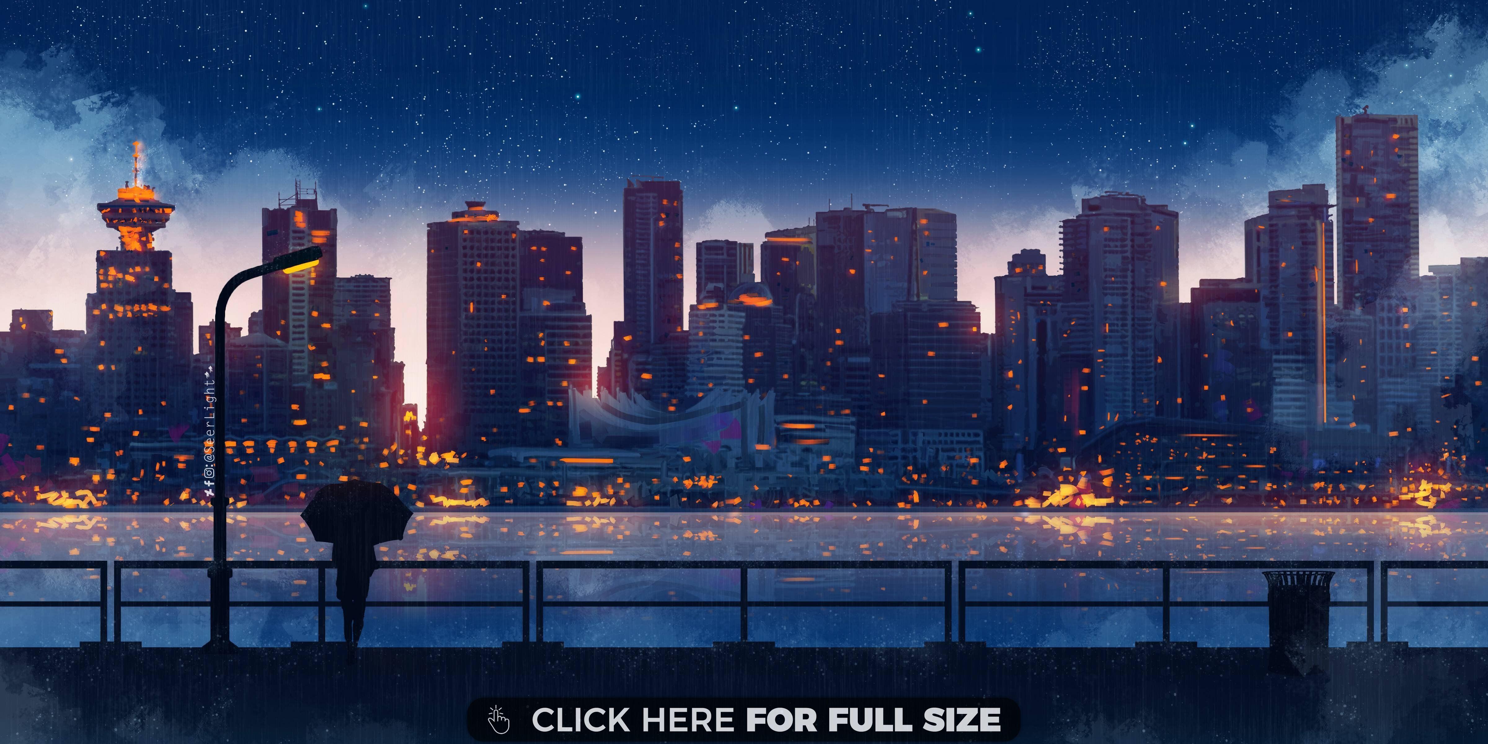 A Rainy Night 4k Wallpaper Cityscape City