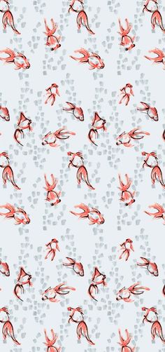 Kids Wallpaper Fish By Jen Moules Textile Design