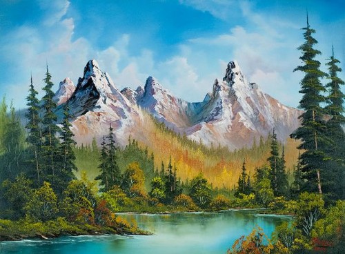 Have Fun Image Nice Painting By Bob Ross Wallpaper And