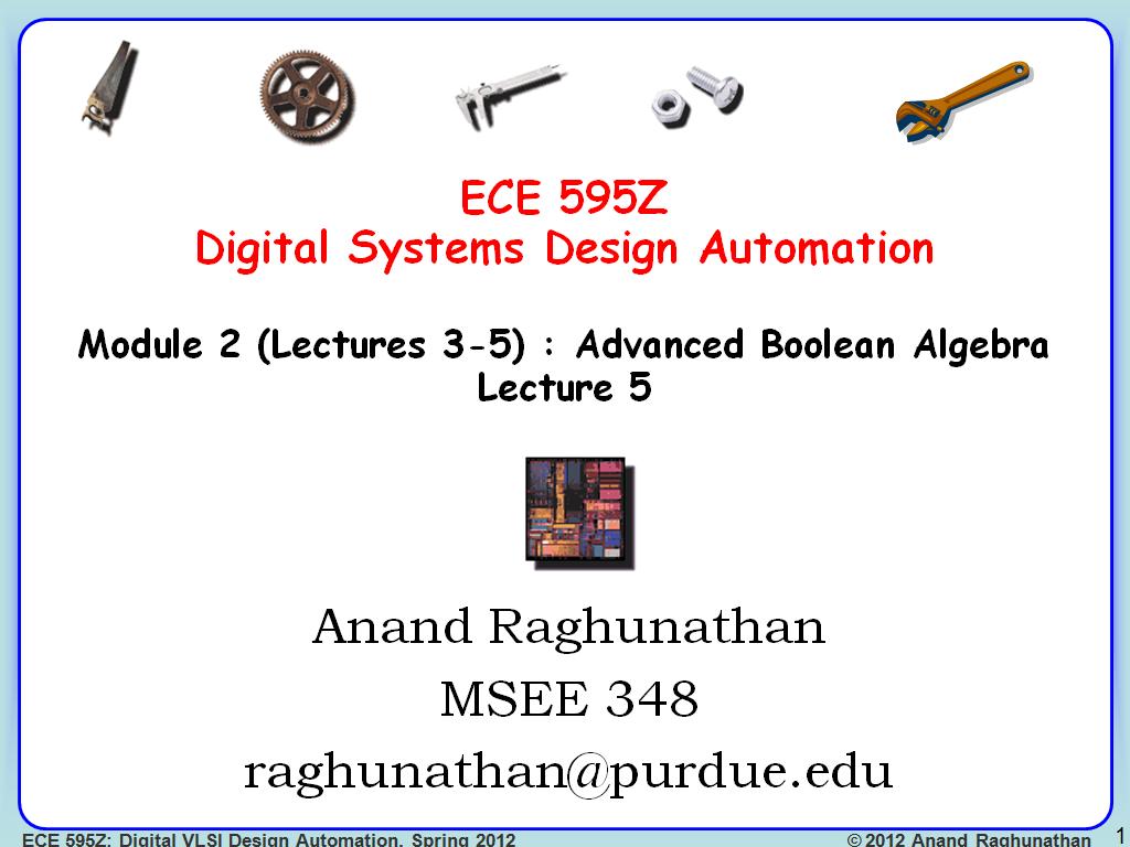 Nanohub Org Resources Ece 595z Lecture Advanced Boolean