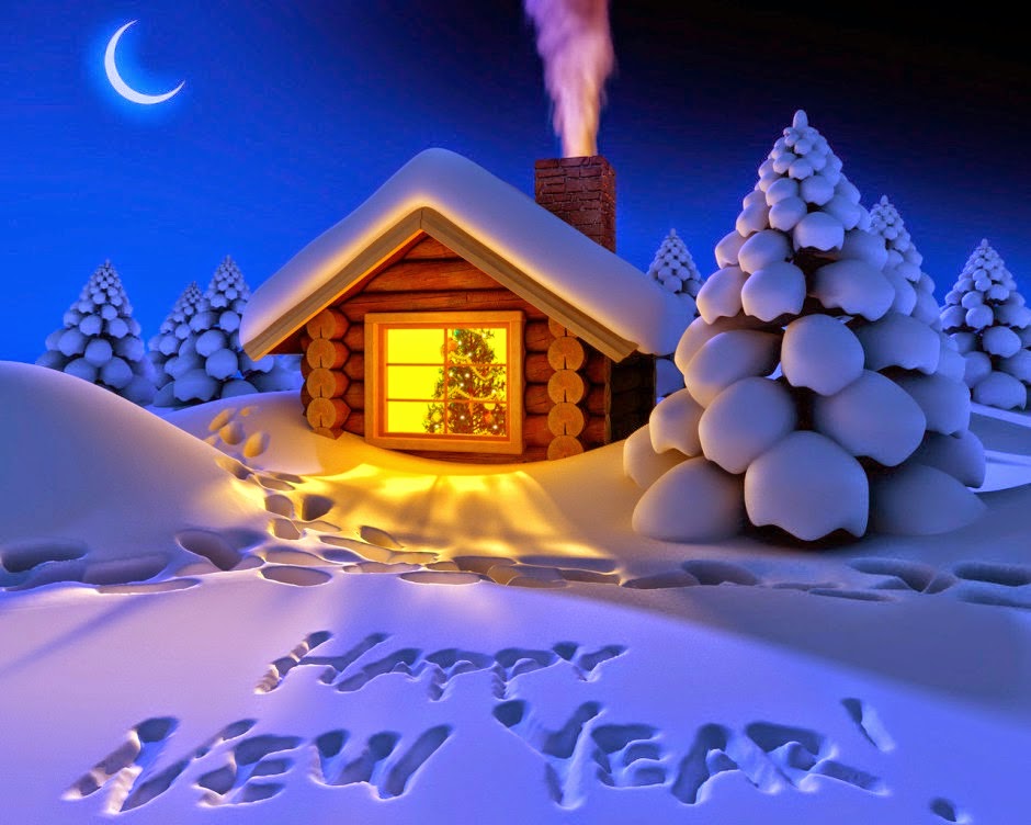 Happy New Year Snow Fall Night HD Wallpaper Telluride