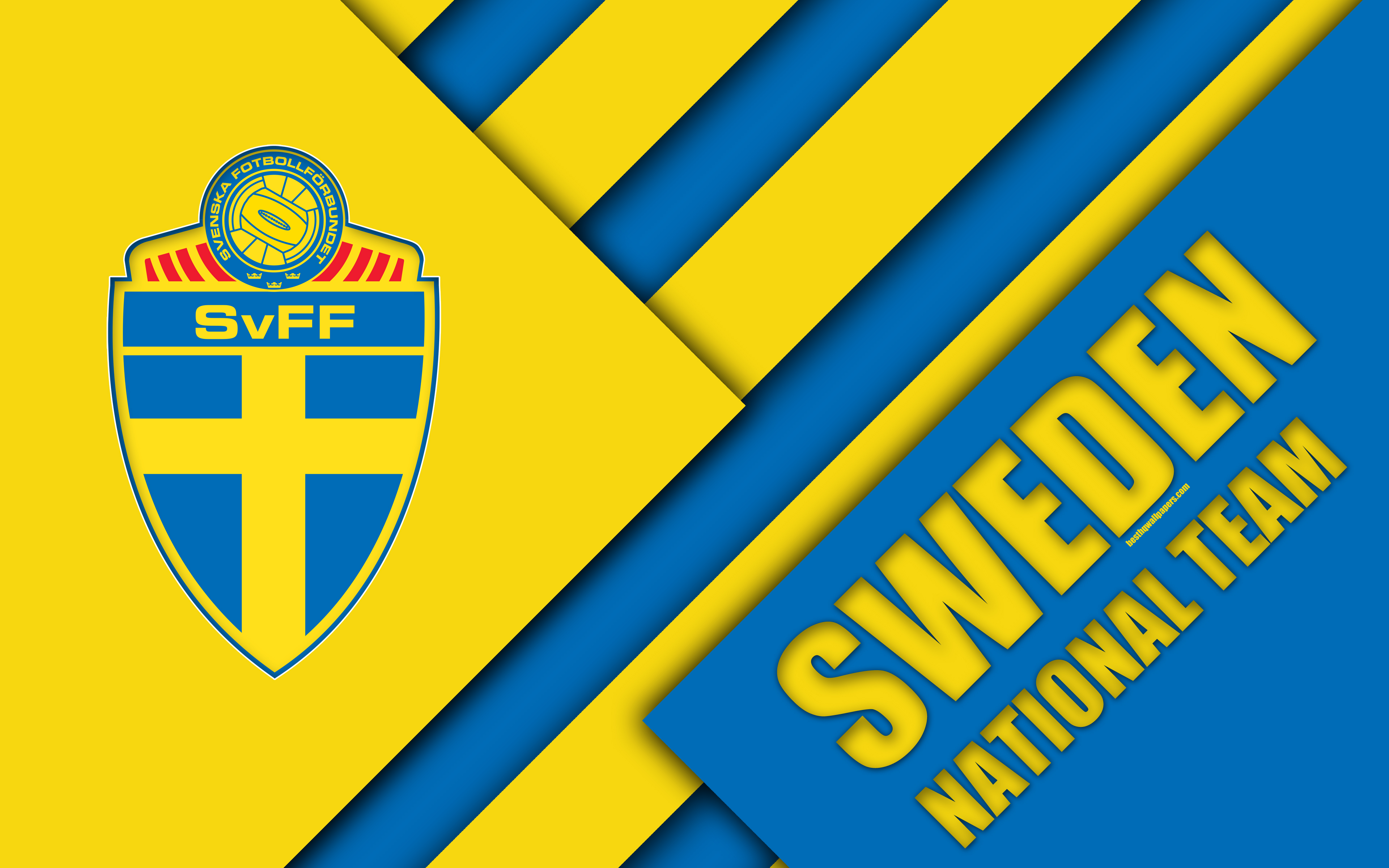 Wallpaper Sweden National Football Team 4k Emblem