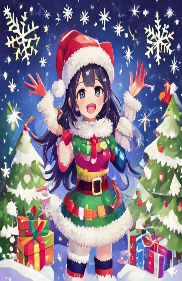 Gacha Christmas Girl Wallpaper