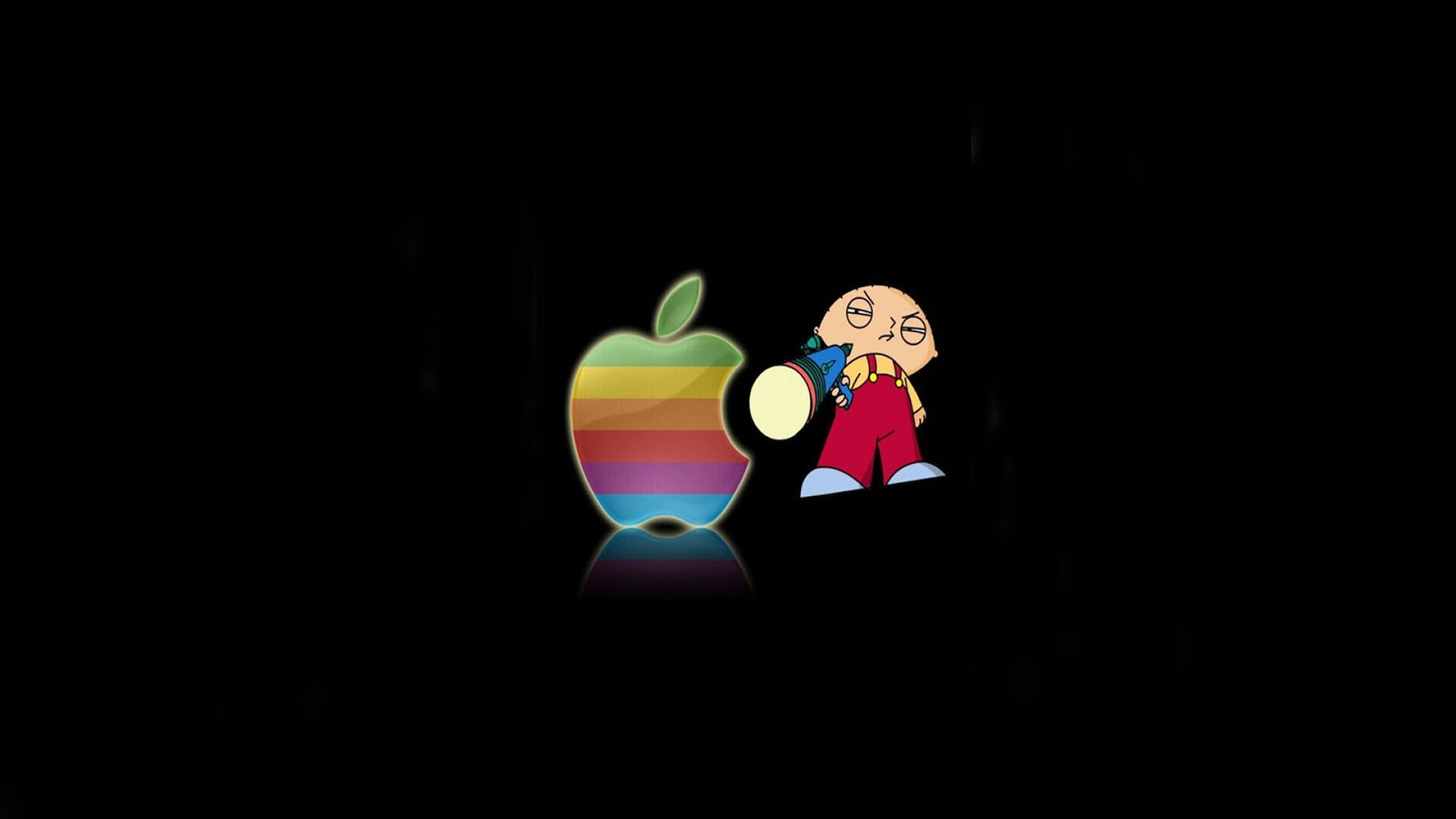 Mac Apple Family Guy Cartoon Dark Black HD Wallpaper Desktop Pc